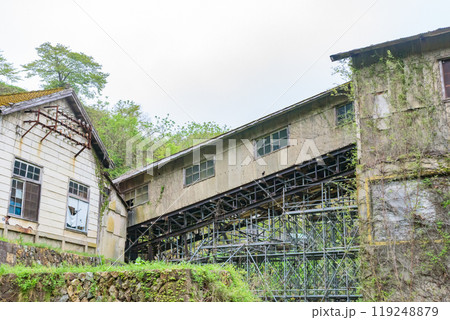 世界遺産「佐渡島（さど）の金山」　ベルトコンベアヤー　重文景「佐渡相川の鉱山及び鉱山町の文化的景観」 119248879