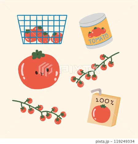 set of tomato vector illustration 119249334