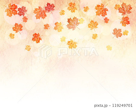 紅葉したかえでの背景イラスト 119249701