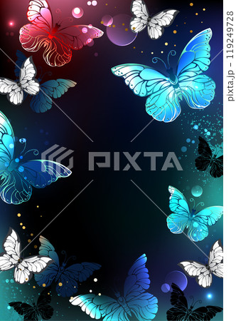 Glowing butterflies design 119249728