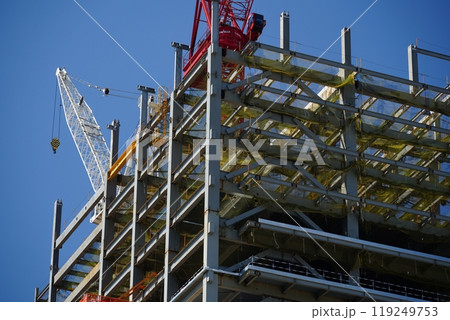 地震 高層ビル街 高層建築 119249753