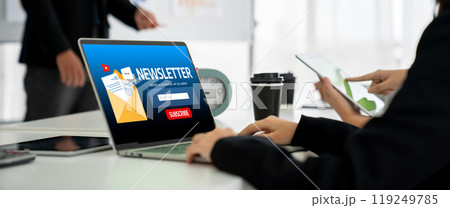 newsletter signup page on computer for customer to subscribe snugly newsletter newsletter signup page on computer for customer to subscribe snugly newsletter 119249785