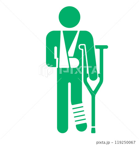 けが人のアイコン けが人のアイコン 119250067