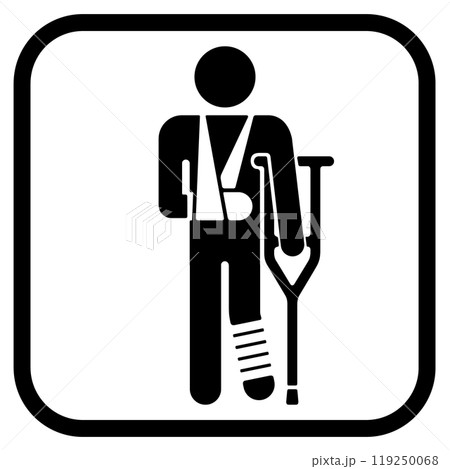 けが人のアイコン けが人のアイコン 119250068