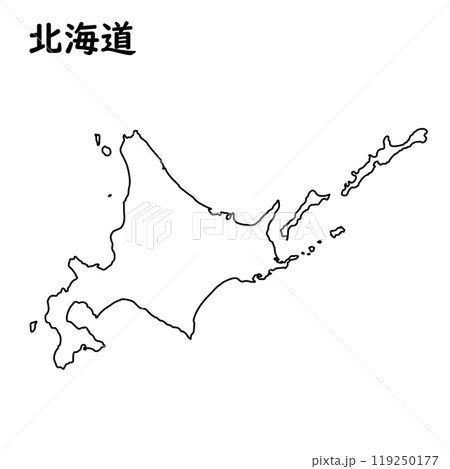白地図　北海道 119250177
