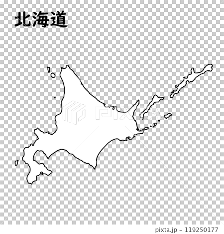 Blank map Hokkaido Blank map Hokkaido 119250177