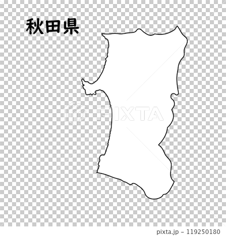 Blank map Akita prefecture 119250180