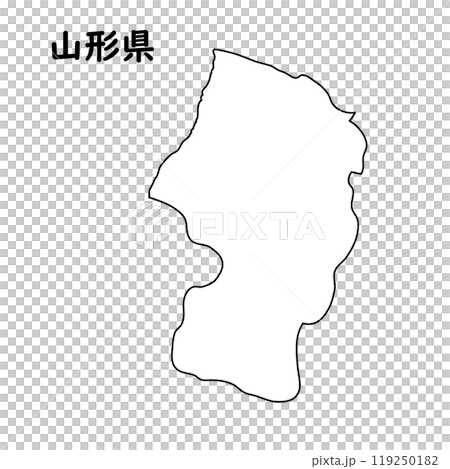 Blank map Yamagata prefecture Blank map Yamagata prefecture 119250182