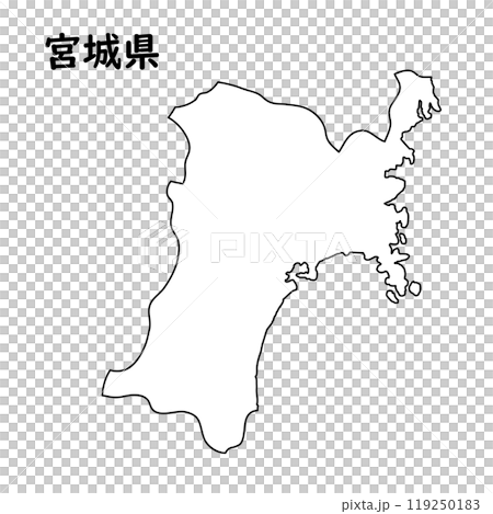 Blank map Miyagi prefecture Blank map Miyagi prefecture 119250183