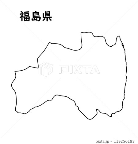 白地図 福島県 白地図 福島県 119250185