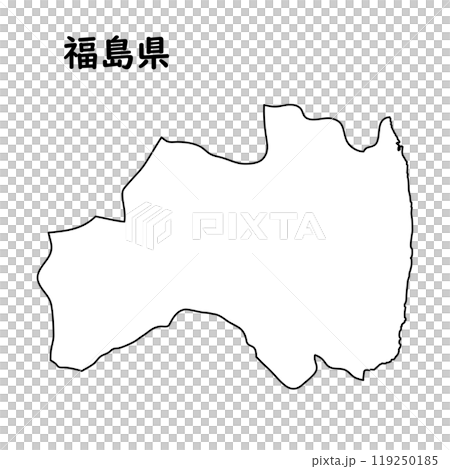 白地図 福島県 白地図 福島県 119250185