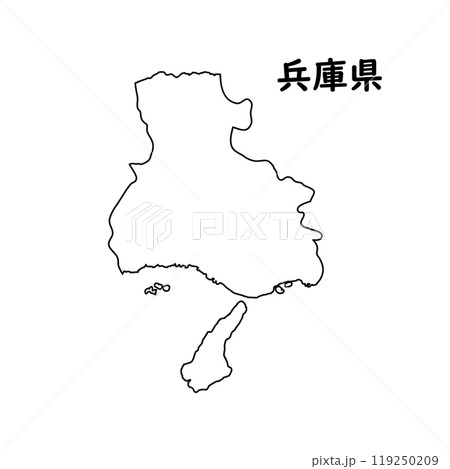 白地図　兵庫県 119250209