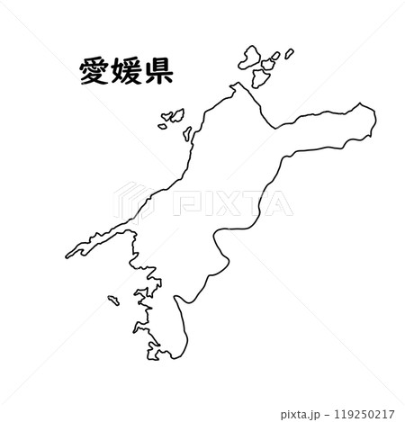 白地図　愛媛県 119250217
