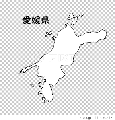白地図　愛媛県 119250217
