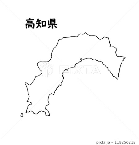 白地図　高知県 119250218