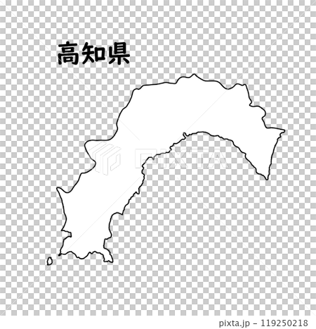 白地図　高知県 119250218