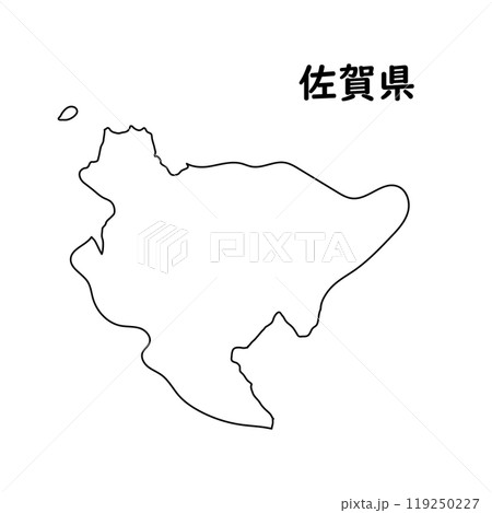 白地図 佐賀県 白地図 佐賀県 119250227