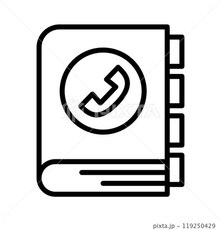 電話帳のアイコン。 電話帳のアイコン。 119250429