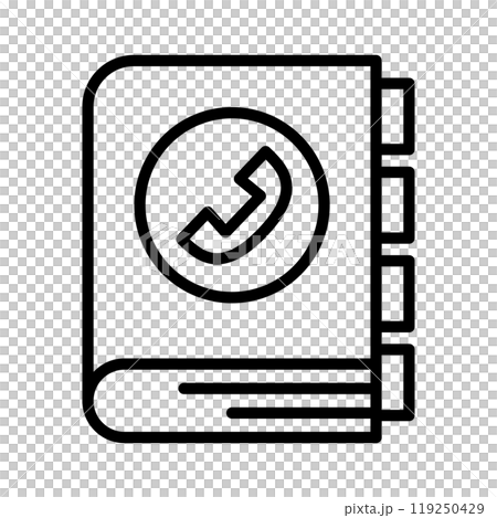 電話帳のアイコン。 電話帳のアイコン。 119250429