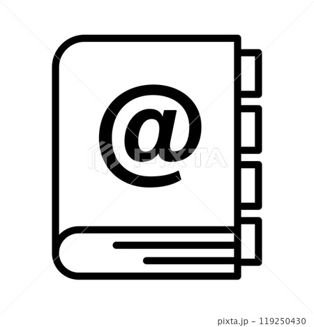 メールアドレス帳のアイコン。 119250430