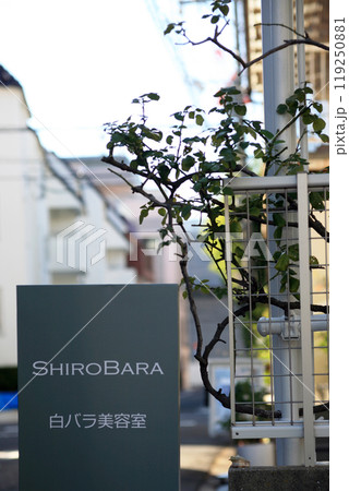 下町の美容室の看板 下町の美容室の看板 119250881
