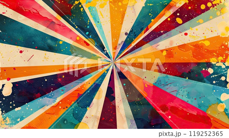 Starburst pattern background. Generative AI 119252365