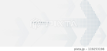 Abstract light gray background with dotted arrow patterns 119253198
