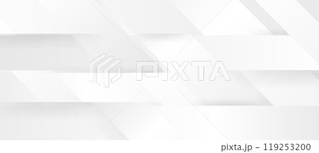 Abstract white geometric background with diagonal lines and soft shadows 119253200