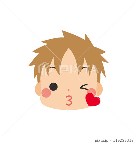 投げキスする可愛い小さな男の子の絵文字イラスト アイコン 顔 表情 白背景 ベクター 投げキスする可愛い小さな男の子の絵文字イラスト アイコン 顔 表情 白背景 ベクター 119255318