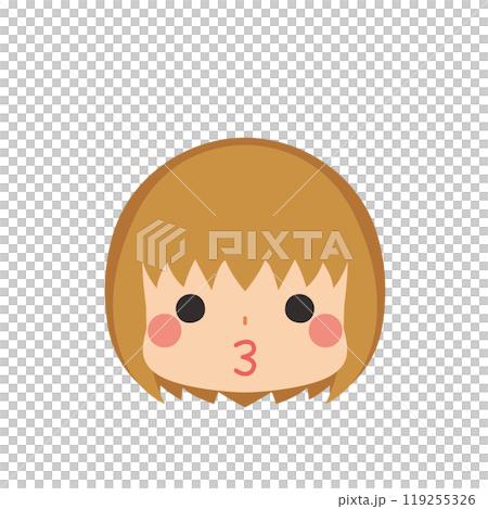 キスする可愛い小さな女の子の絵文字イラスト アイコン 顔 表情 シンプル 白背景 ベクター キスする可愛い小さな女の子の絵文字イラスト アイコン 顔 表情 シンプル 白背景 ベクター 119255326