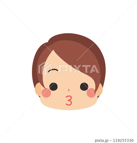 キスする可愛い小さな女の子の絵文字イラスト アイコン 顔 表情 シンプル 白背景 ベクター キスする可愛い小さな女の子の絵文字イラスト アイコン 顔 表情 シンプル 白背景 ベクター 119255330
