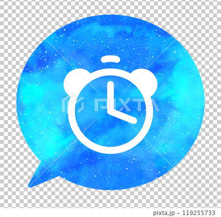 Light blue starry sky | Simple alarm clock speech bubble 119255733