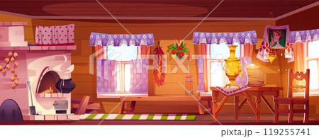 Old traditional russian kitchen interior 119255741