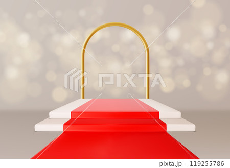 Red carpet podium background. Winner stage vector Red carpet podium background. Winner stage vector 119255786