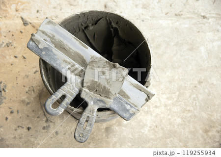 Two construction spatulas Two construction spatulas 119255934