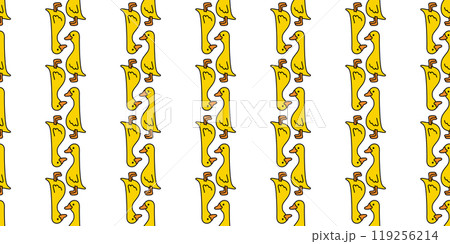 duck seamless pattern sitting rubber duck chicken bird vector pastel pet scarf isolated doodle cartoon animal farm striped wrapping paper tile wallpaper repeat background illustration design 119256214