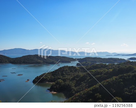 大平山から見る虫明湾の眺望 119256388