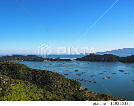 大平山から見る虫明湾の眺望 119256389