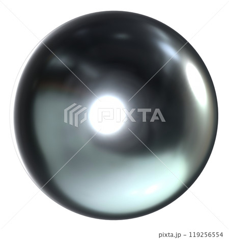 一粒のブラックパールの3Dイラスト 119256554