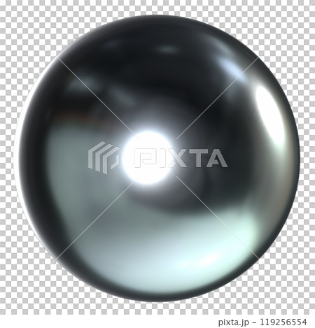 一粒のブラックパールの3Dイラスト 119256554