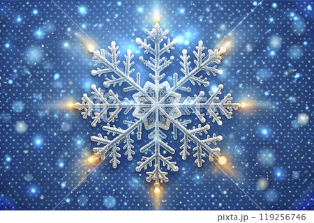 Blue shiny Christmas New Year Winter Snowflakes 119256746