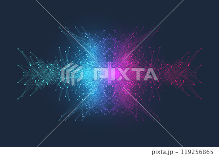 AI Banner Concept In The Digital Style. Generative Ideas Design Element For Internet Technology. Futuristic Technology Concept Artificial Intelligence 119256865