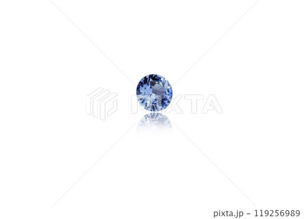 macro stone Sapphire mineral on a white background macro stone Sapphire mineral on a white background 119256989