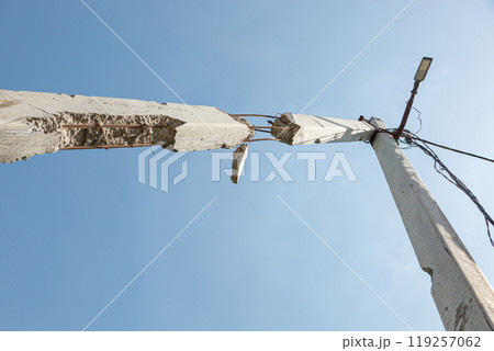 Destruction in Ukraine after the occupation of the Russian army Destruction in Ukraine after the occupation of the Russian army 119257062