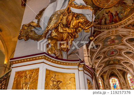 interiors of Saint Roch church, Paris, France 119257376
