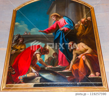 interiors of Saint Roch church, Paris, France 119257390