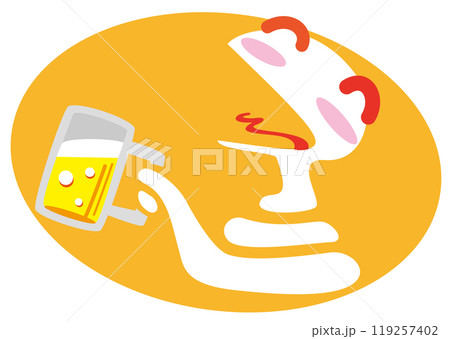 ビールを楽しむ巳 ビールを楽しむ巳 119257402
