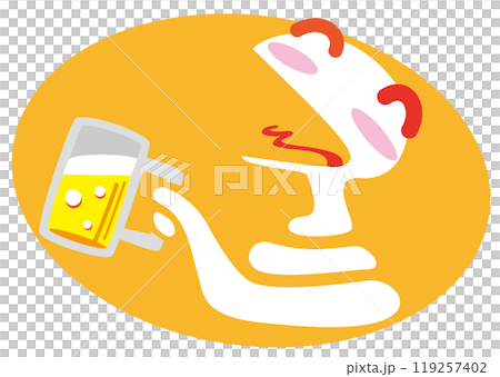ビールを楽しむ巳 ビールを楽しむ巳 119257402