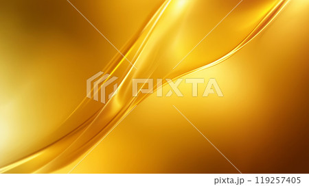 金色の流れるような抽象的デザイン背景素材 金色の流れるような抽象的デザイン背景素材 119257405