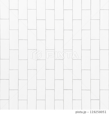 淡い白色のタイルが縦に貼られた壁面の正方形の背景画像 119258051